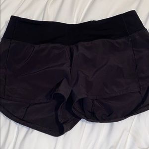 Black lululemon running shorts